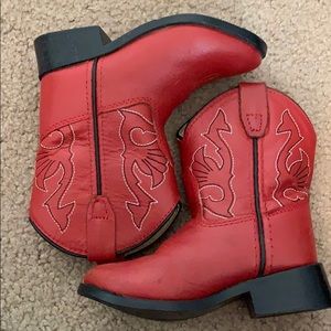 Red cowboy boots